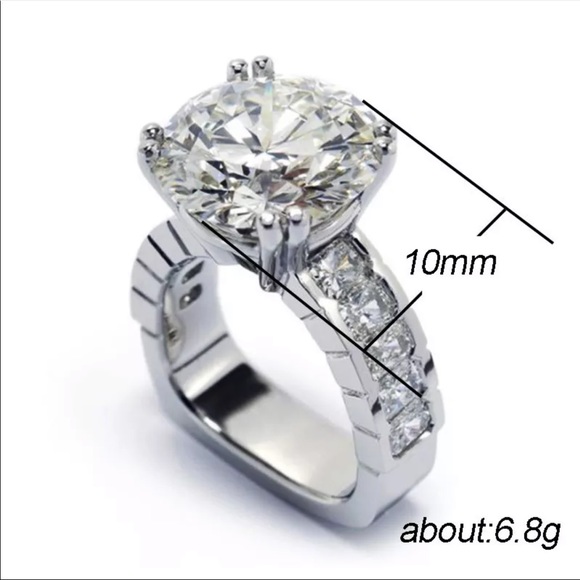 *NEW*Luxury 925 Silver Diamond Wedding Ring - Picture 6 of 6